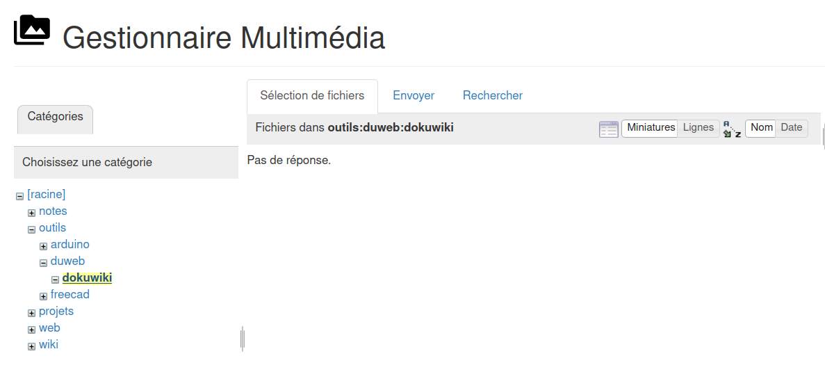 capture du gestionnaire multimédias