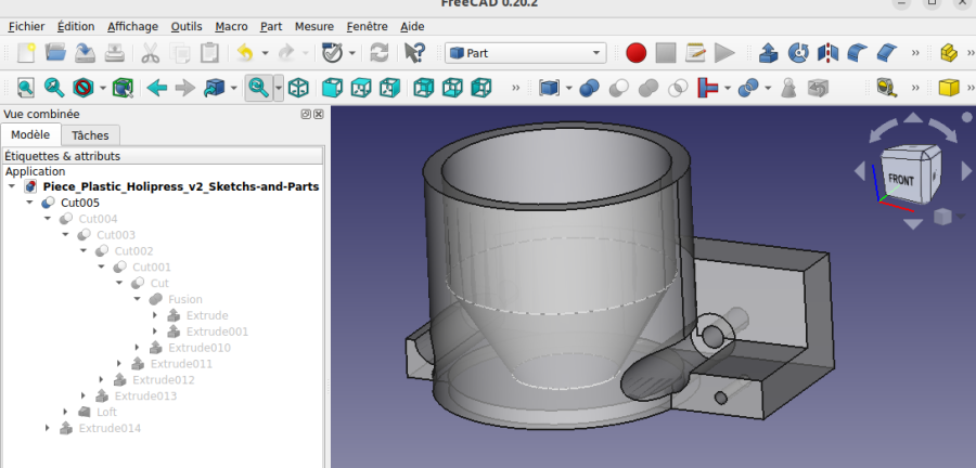 Capture de l'arbre de construction avec Part